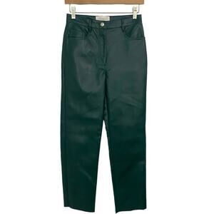 NWOT Aritzia Wilfred The Melina Pant High Rise Faux Leather Straight leg Women 2